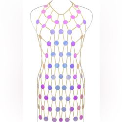 Iridescent Body Chain Dress