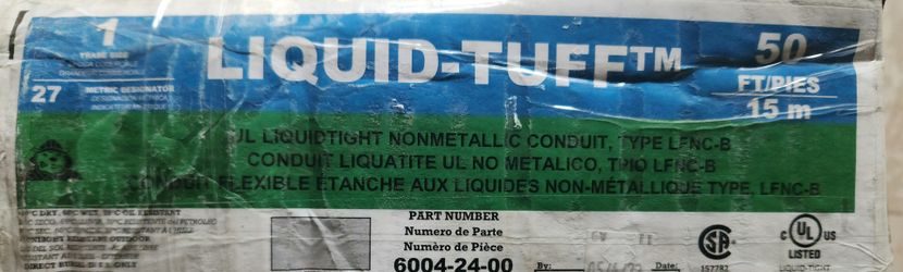 Conduit Liquid-Tight LFNC Type-B, 1 inch Trade Size, 50 ft