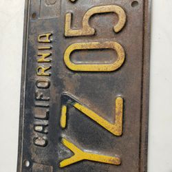 Vintage 1963 License Plate