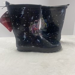 Kids Power Rangers Size 2/3 Rain Boots Dark Blue NWT