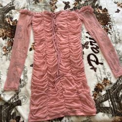 Pink Mesh Dress