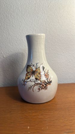 Vintage Ceramic Butterfly Vase