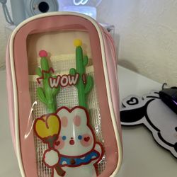 Pink Kawaii Pencil Holder 
