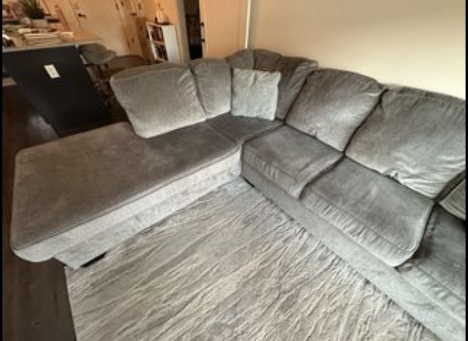 Comfortable 2-Piece Sectional Couch