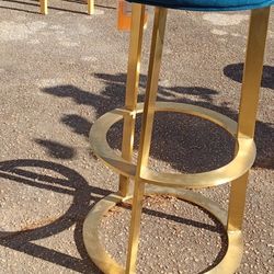 New Pasha Counter Top Gold Base Velvet Seat Heavy Duty 