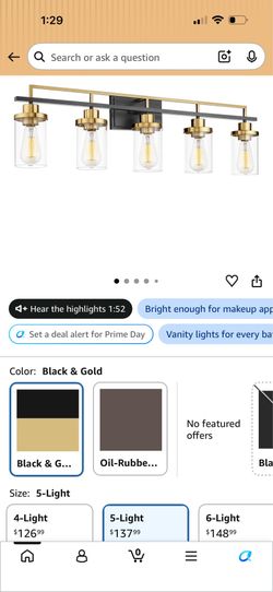 Emliviar 5 light Bathroom light fixture
