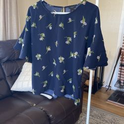 Navy Blue Blouse