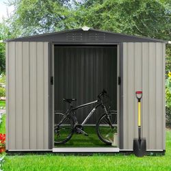 8 ft. 5 in. W x 6 ft. D Metal Storage Shed