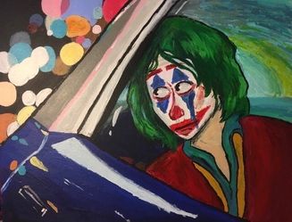 Joker art portrait made for a art project