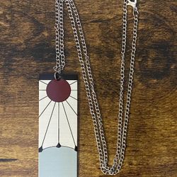 1pc Demon Slayer Pendant And 24” Necklace Anime Cosplay Fashion Jewelry Gift