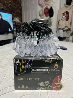 Solar string lights  60 led 35 feet. New 8 modes  