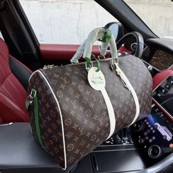 LV travel bag, handbag, money bag