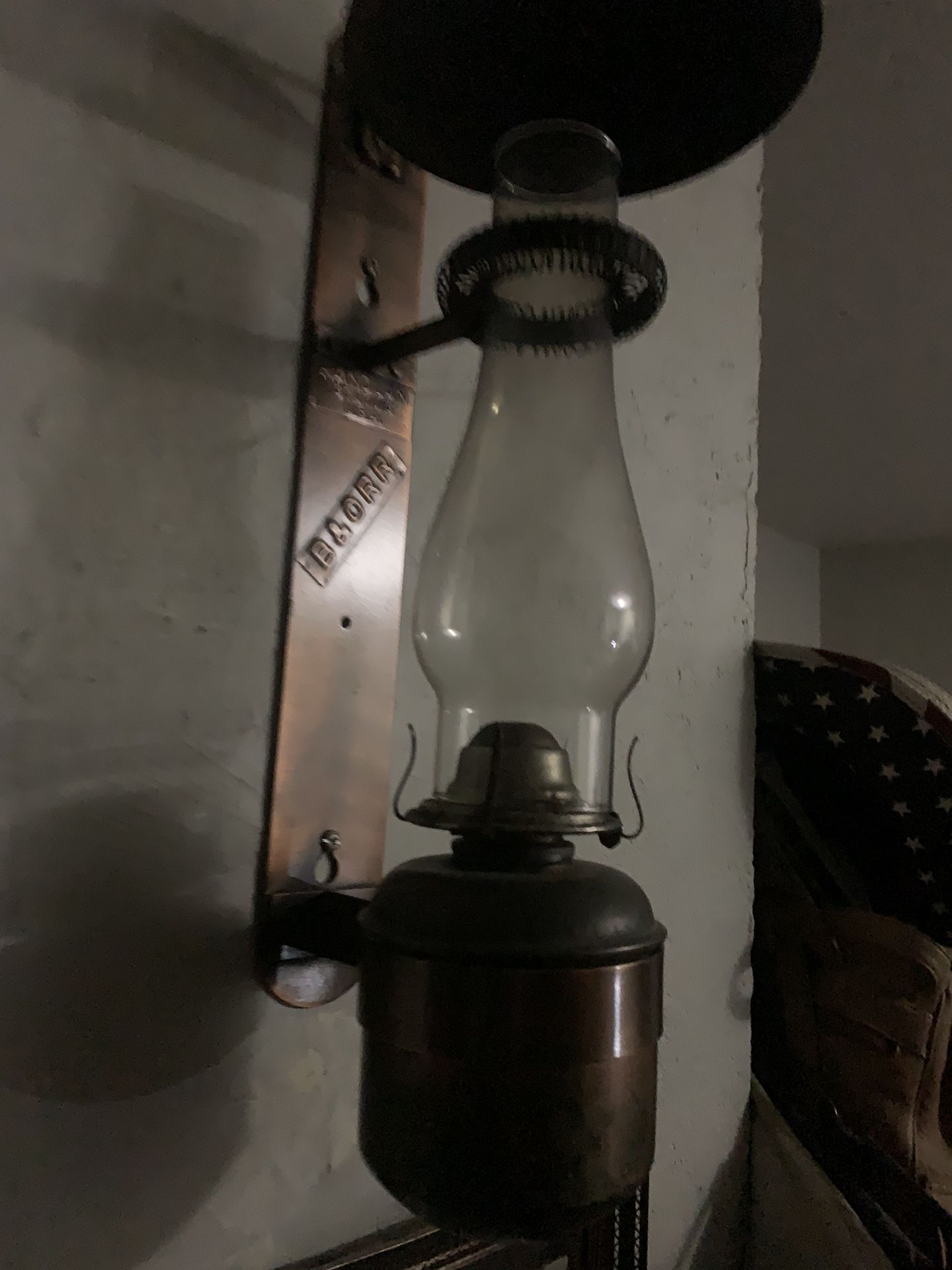 Antique Gas Lamp From B&O Railroad Sleeper Car