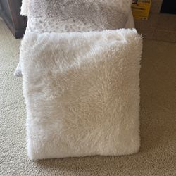 Set of two Restoration Hardware white plush pillows. Throw pillows. 24” x 24” 1 pound each.