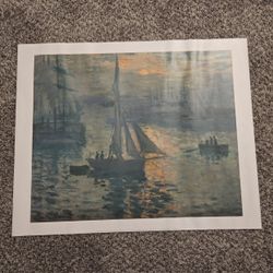 Monet "Sunrise (Marine)" Getty Museum 16"x 20" print