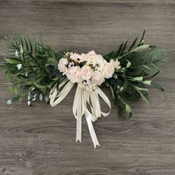 Artificial Garland Pompoms Flower Wreath Rose Peony Hydrangea Wedding Christmas Decoration Home Hanging Silk Floral