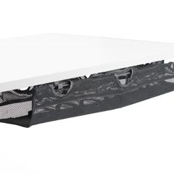 VIVO Under Desk 36 inch Mesh Net Cable Management with Power Strip Holder, Wire Organizer, Adjustable Home Office Standing Desk Cord Storage, Black, D