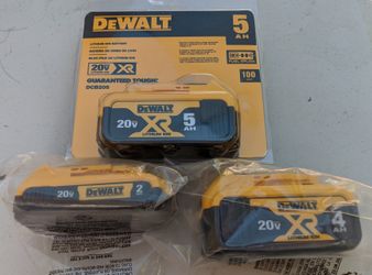 DeWalt batteries 5.0ah, 4.0ah, 2.0ah