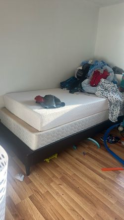 Twin memory foam boxspring and frame