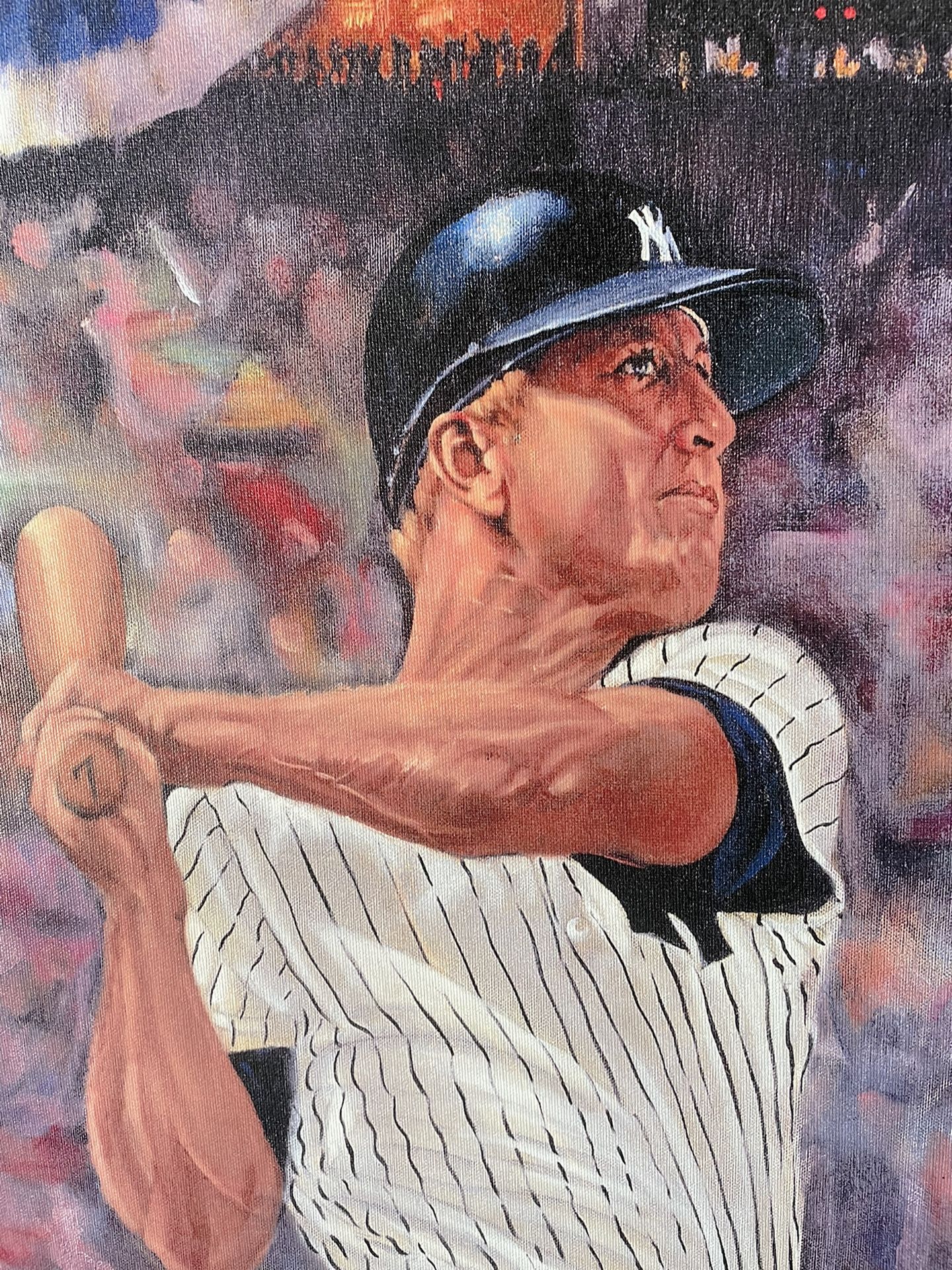 Mickey Mantle New York Yankee HOF Giclee On Canvas L/E