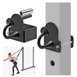 Resistance Band Anchors, Rack Attachment for Power Rack with 1" or 5/8" Hole, Adjustable Multi Point Workout Hook for Strength Training, Fitness, Phys
