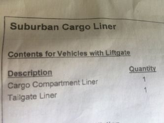 SUV cargo space liner