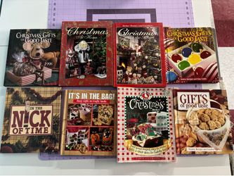 8 hardcover Christmas themed books full of crafts and recipes