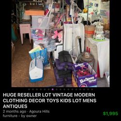 HUGE RESELLER LOT CLOTHING ITEMS NEW VINTAGE TOYS