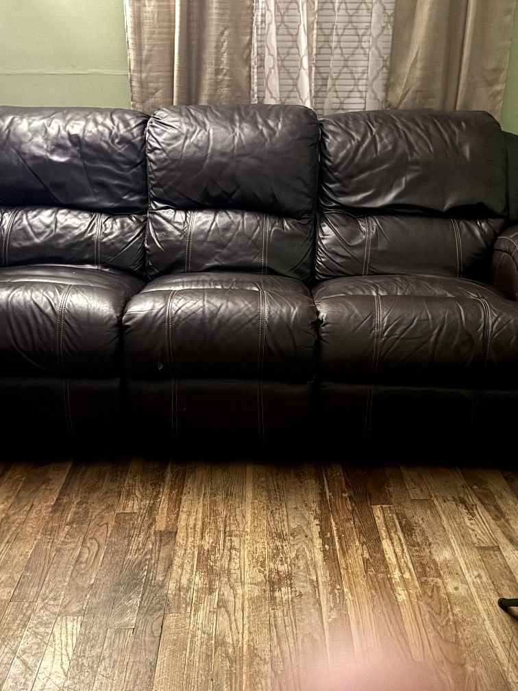 Reclining Leather Sofa