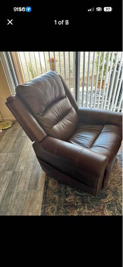 Brown Leather Recliner Chair