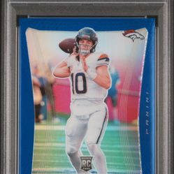 2024 Prizm Deca Bo Nix Blue Prizm #92 PSA 9 Denver Broncos 