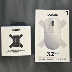 Pulsar X2V2 Mini Gaming Mouse + Pulsar 4k Polling Dongle