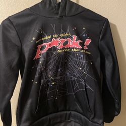 Sp5der P*nk Hoodie Black