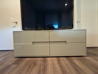 CB2 4-Drawer Low Dresser Greige