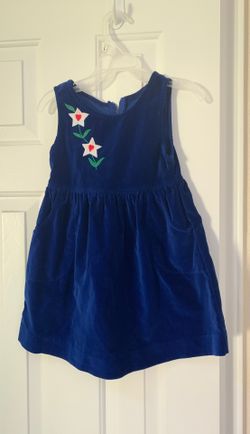 Blue velveteen dress size 4t
