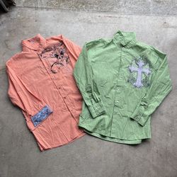 Vintage Y2K Affliction Style Button-Up Bundle