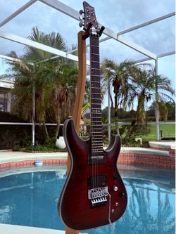 TRADE? Schecter C-1 Platinum FR S Satin Crimson Red Burst