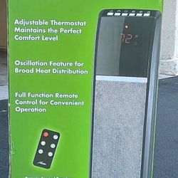 Hunter Digital 1500-Watt Ceramic Tower Indoor Electric Heater with Remote Control