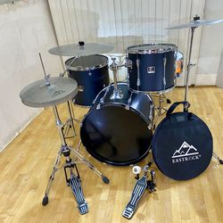   Yamaha Stage Custom Matte Black Complete Drum Set 22 14 16 14  new quiet cymbals pdp hihat & pedal $500 Cash In Ontario 91762. Pearl Export snare 14