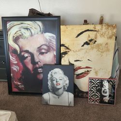 4-Piece Marilyn Monroe Art Collection