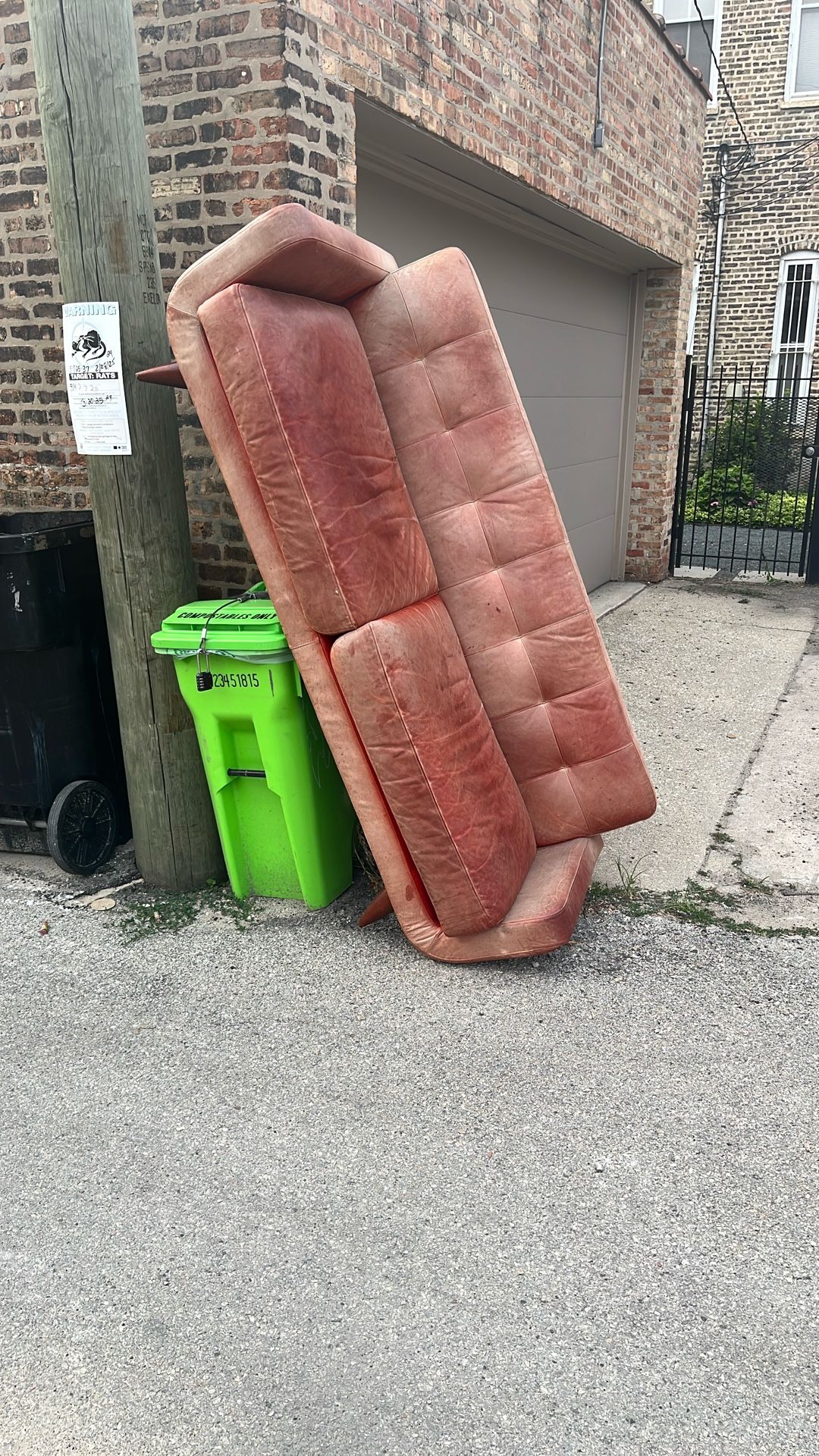 Free Red Leather Couch