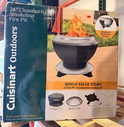 Cuisinart Outdoors 24” Cleanburn Smokeless Fire Pit Brand New In Box Only $139.99