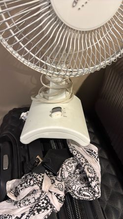Small White Desktop Electric Fan