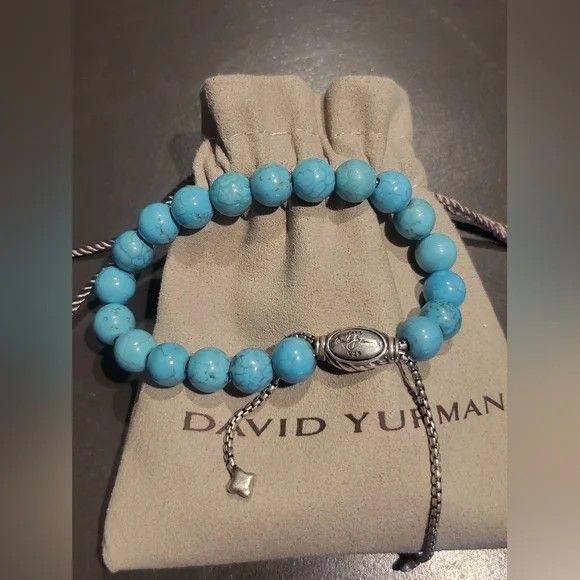 David Yurman Bijoux Spiritual Beads Bracelet Turquoise/Sterling Silver