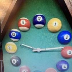 Billiard Shaped Clock