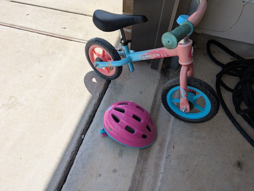 Balance Bike With Helmet