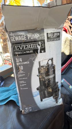 3/4 horse power professional sewage pump everbilt
