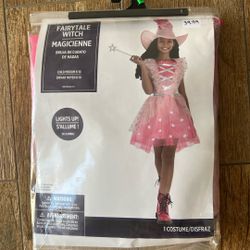 Wicked Glinda fairytale witch costume light up children's medium 8-10