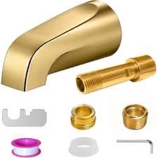 Brushed Gold Bathtub Spout Without Diverter