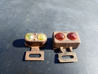 Old car and pickup truck safety reflector set used condition